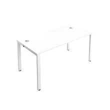 Load image into Gallery viewer, CB Bench with Cable Ports: 1 Person | 1600 X 800 | White/White