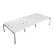 Load image into Gallery viewer, Telescopic Bench with Cable Ports: 6 Person | 1600 X 800 | White/Silver