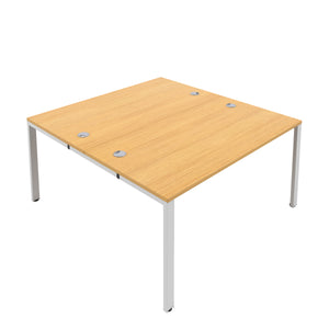 CB Bench with Cable Ports: 2 Person | 1400 X 800 | Nova Oak/White