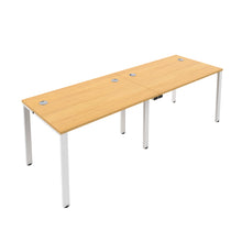 Load image into Gallery viewer, CB Single Bench with Cable Ports: 2 Person | 1600 X 800 | Nova Oak/White