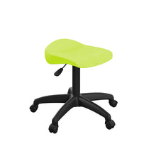 Load image into Gallery viewer, Titan Swivel Junior Stool with Plastic Base and Castors Size 5-6 | Lime/Black