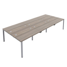 Load image into Gallery viewer, CB Bench with Cable Ports: 6 Person | 1600 X 800 | Grey Oak/Silver