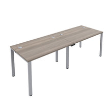 Load image into Gallery viewer, CB Single Bench with Cable Ports: 2 Person | 1600 X 800 | Grey Oak/Silver