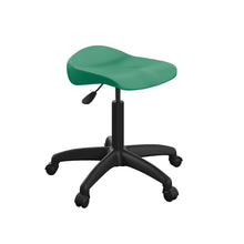 Load image into Gallery viewer, Titan Swivel Senior Stool with Plastic Base and Castors Size 5-6 | Green/Black