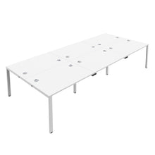 Load image into Gallery viewer, CB Bench with Cable Ports: 6 Person | 1400 X 800 | White/White