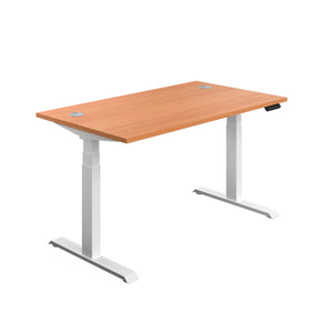 Economy Sit Stand Desk | 1600 X 800 | Beech/White