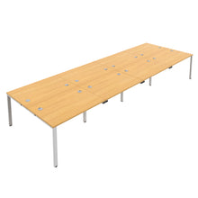 Load image into Gallery viewer, CB Bench with Cable Ports: 8 Person | 1200 X 800 | Nova Oak/White