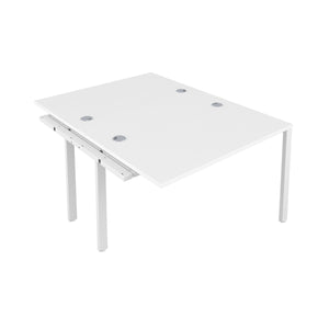 CB Bench Extension with Cable Ports: 2 Person | 1600 X 800 | White/White