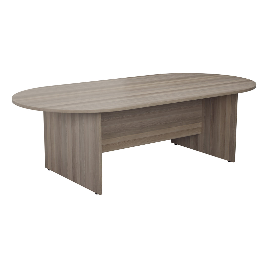 D-End Meeting Table | 2400mm | Grey Oak