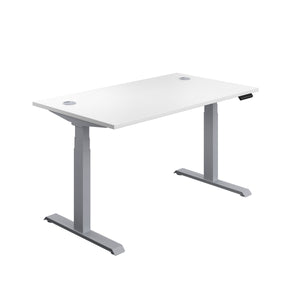 Economy Sit Stand Desk | 1200 X 800 | White/Silver