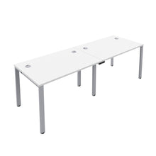 Load image into Gallery viewer, CB Single Bench with Cable Ports: 2 Person | 1200 X 800 | White/Silver