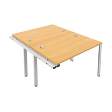 Load image into Gallery viewer, CB Bench Extension with Cable Ports: 2 Person | 1200 X 800 | Nova Oak/White