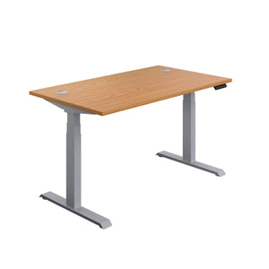 Economy Sit Stand Desk | 1600 X 800 | Nova Oak/Silver