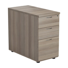 Load image into Gallery viewer, Essentials Desk High 3 Drawer Pedestal | 800 Deep | Grey Oak