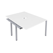 Load image into Gallery viewer, CB Bench Extension with Cut Out: 2 Person | 1200 X 800 | White/Silver