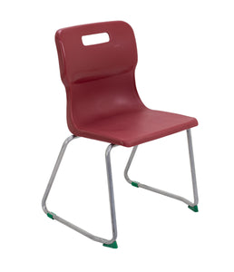 Titan Skid Base Chair | Size 5 | Burgundy