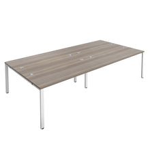 Load image into Gallery viewer, CB Bench with Cable Ports: 4 Person | 1600 X 800 | Grey Oak/White