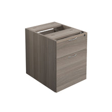 Load image into Gallery viewer, Essentials Fixed Pedestal 2 Drawers | 655 Deep | Grey Oak