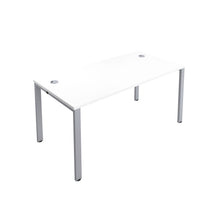 Load image into Gallery viewer, CB Bench with Cable Ports: 1 Person | 1600 X 800 | White/Silver