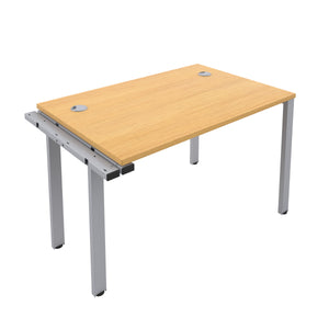 CB Bench Extension with Cable Ports: 1 Person | 1600 X 800 | Nova Oak/Silver