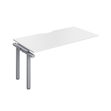 Load image into Gallery viewer, Telescopic Bench Extension with Cut Out: 1 Person | 1600 X 800 | White/Silver