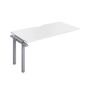 Telescopic Bench Extension with Cut Out: 1 Person | 1600 X 800 | White/Silver