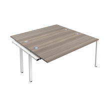 Load image into Gallery viewer, CB Bench Extension with Cable Ports: 2 Person | 1400 X 800 | Grey Oak/White