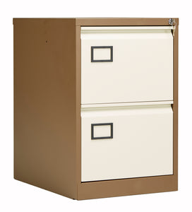 Bisley 2 Drawer Contract Steel Filing Cabinet | Coffee Cream