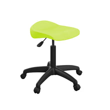 Load image into Gallery viewer, Titan Swivel Senior Stool with Plastic Base and Castors Size 5-6 | Lime/Black
