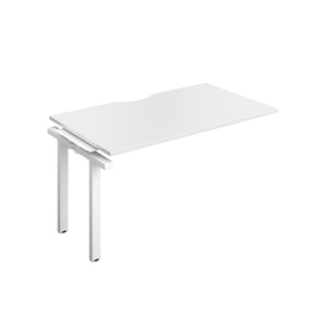 Telescopic Bench Extension with Cut Out: 1 Person | 1400 X 800 | White/White