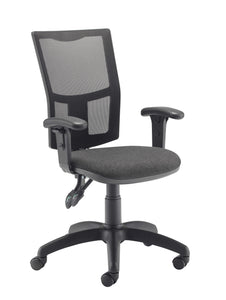 Calypso 2 Mesh Office Chair with Adjustable Arms | Charcoal