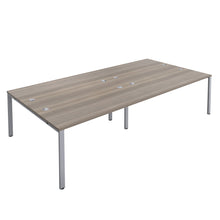 Load image into Gallery viewer, CB Bench with Cable Ports: 4 Person | 1600 X 800 | Grey Oak/Silver