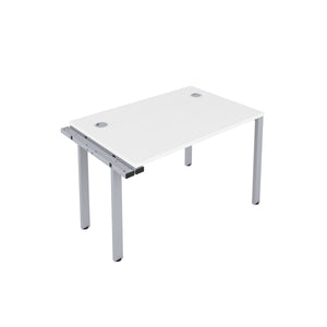 CB Bench Extension with Cable Ports: 1 Person | 1200 X 800 | White/Silver