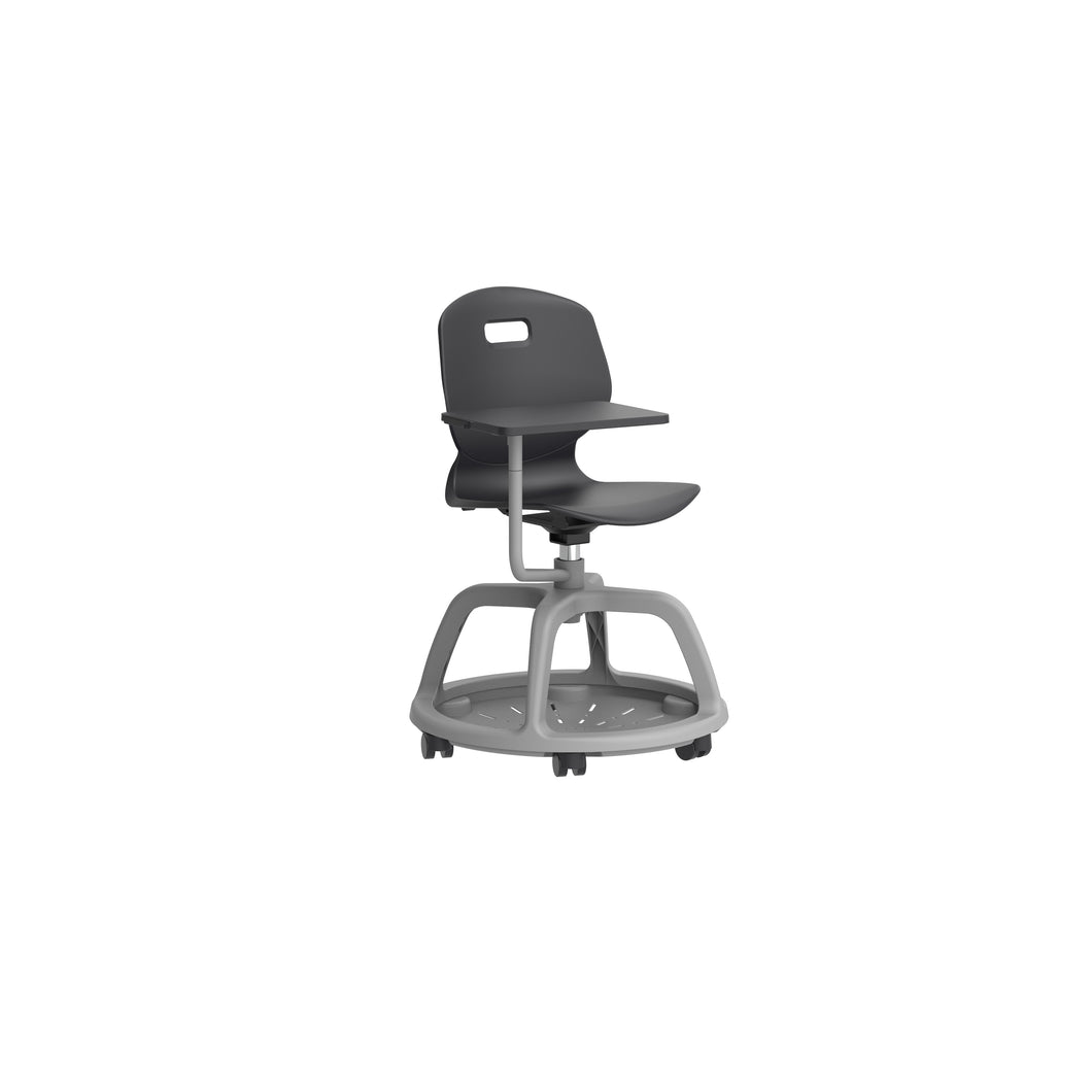 Arc Community Swivel Chair With Arm Tablet | Anthracite