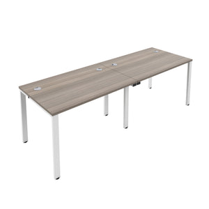 CB Single Bench with Cable Ports: 2 Person | 1200 X 800 | Grey Oak/White