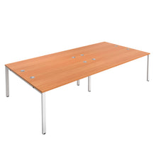 Load image into Gallery viewer, CB Bench with Cable Ports: 4 Person | 1200 X 800 | Beech/White