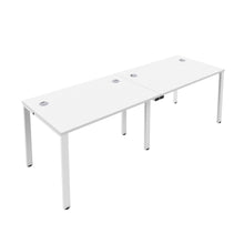 Load image into Gallery viewer, CB Single Bench with Cable Ports: 2 Person | 1600 X 800 | White/White