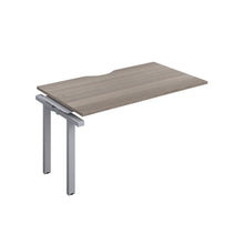 Load image into Gallery viewer, Telescopic Bench Extension with Cut Out: 1 Person | 1400 X 800 | Grey Oak/Silver