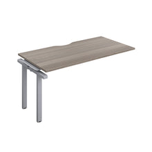 Load image into Gallery viewer, Telescopic Bench Extension with Cut Out: 1 Person | 1600 X 600 | Grey Oak/Silver