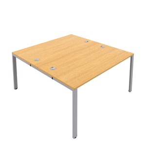 CB Bench with Cable Ports: 2 Person | 1600 X 800 | Nova Oak/Silver