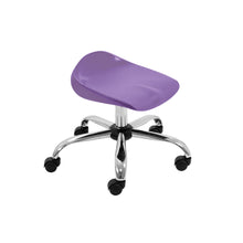 Load image into Gallery viewer, Titan Swivel Junior Stool with Chrome Base and Castors Size 5-6 | Purple/Chrome