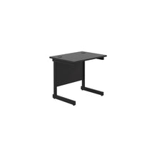 Load image into Gallery viewer, Single Upright Rectangular Desk: 600mm Deep | 800X600 | Black/Black