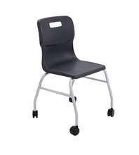 Load image into Gallery viewer, Titan Move 4 Leg Chair With Castors | Charcoal