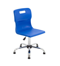 Load image into Gallery viewer, Titan Swivel Senior Chair with Chrome Base and Glides Size 5-6 | Blue/Chrome