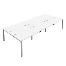 Load image into Gallery viewer, CB Bench with Cable Ports: 6 Person | 1200 X 800 | White/Silver