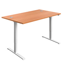 Load image into Gallery viewer, Economy Single Motor Sit Stand Desk | 1200 X 800 | Beech/White