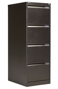 Bisley 4 Drawer Classic Steel Filing Cabinet | Black
