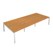 Load image into Gallery viewer, Telescopic Bench with Cable Ports: 6 Person | 1600 X 600 | Nova Oak/White