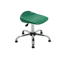 Load image into Gallery viewer, Titan Swivel Senior Stool with Chrome Base and Glides Size 5-6 | Green/Chrome