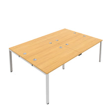 Load image into Gallery viewer, CB Bench with Cable Ports: 4 Person | 1600 X 800 | Nova Oak/White